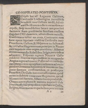 Conspiratio Pontificia.