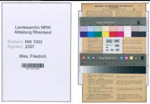 Entnazifizierung Friedrich Miss , geb. 05.05.1904 (Masch.Bauer)