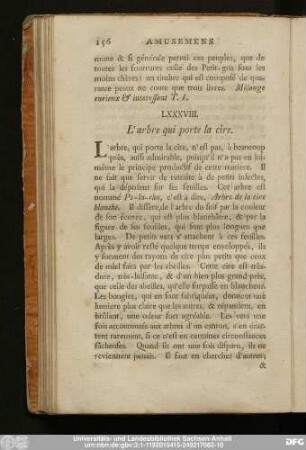 LXXXVIII. L'arbre qui porte la cire.