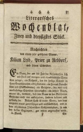 Zwey und dreysigstes Stück.