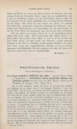 97-103 Empfehlenswerthe Schriften