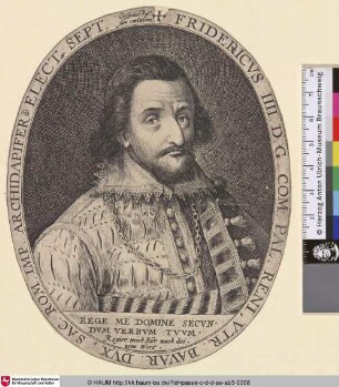 Fridericus IIII. D.G. Com. Pal. Reni, Utr. Bavar. Dux, Sac. Rom. Imp. Archidapifer Elector Sept.