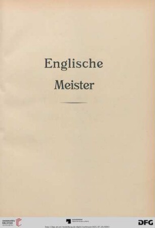 Englische Meister (Nr. 678-683)
