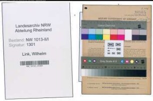 Entnazifizierung Wilhelm Link , geb. 29.04.1904 (Ingenieur)