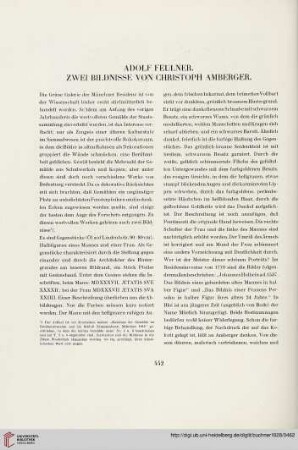 Zwei Bildnisse von Christoph Amberger