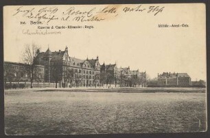 Ansichtskarte „Kaserne d. Garde-Kürassier-Regts.“, 1914