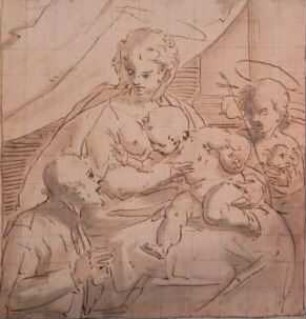 Madonna mit Kind, Johannesknaben und einem Stifter