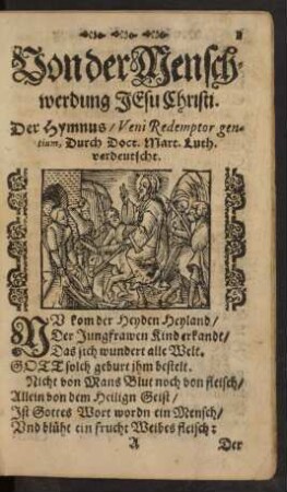 Von der Menschwerdung Jesu Christi.