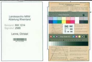 Entnazifizierung Christel Lenne , geb. 02.09.1899 ()