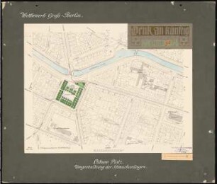Wettbewerb Groß-Berlin 1910 Schmuckanlagen am Lützowplatz: Schmuckanlagen am Lützowplatz, Lageplan