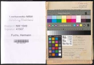 Entnazifizierung Hermann Fuchs , geb. 12.05.1900 (Lehrer)