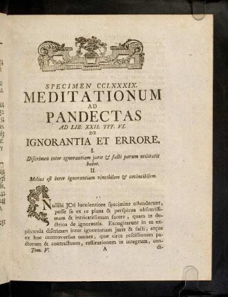 1-9, Sp. 289. De Ignorantia & errore