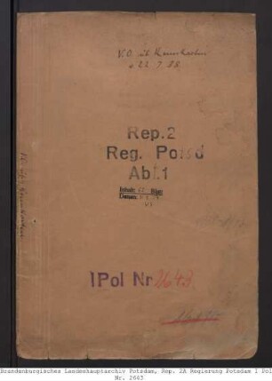 Verordnung über Kennkarten vom 22. Juli 1938