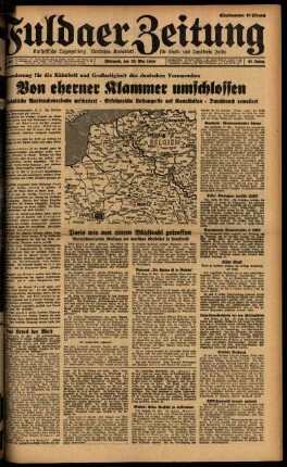Ausgabe vom Mittwoch, den 22. Mai 1940.