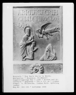 Bronzetür des Westportals — Opferung Isaaks