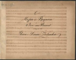 Requiems; V (4), Coro, orch; c-Moll; ZWV Z 45