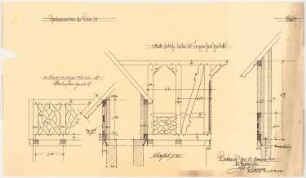 St. Liborius (mit Pfarrhaus), Dortmund-Körne: Pfarrhaus, Details der Holzarbeiten am Treppenhausgiebel 1:20