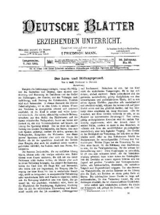 Der Lern- und Bildungsprozeß : (Fortsetzung)