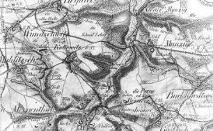 Nossen-Kottewitz. Buschhaus, Ausschnitt aus: Oberreit, Sect. Freiberg, vor 1843
