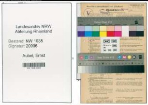Entnazifizierung Ernst Aubel , geb. 29.05.1904 (Markenkontrolleur)