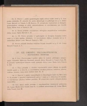 IV. Ex Ordine Philosophorvm