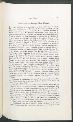 Demostración a Enrique Díez Canedo