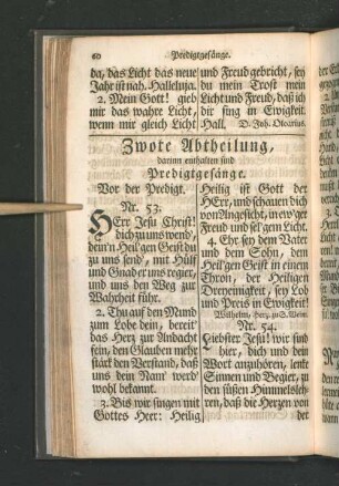 Zwote Abtheilung.