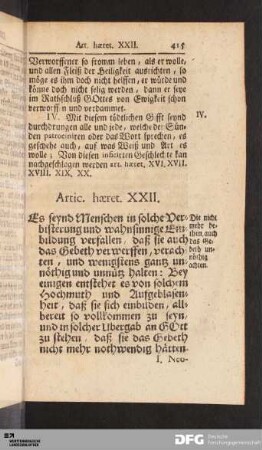 Artic. hæret. XXII.