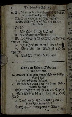 Von den Zehen Geboten. insgemein.