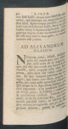 Ad Alexandrum Milesium