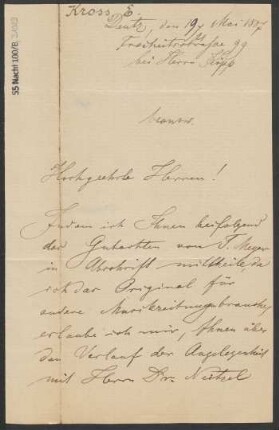 Brief an B. Schott's Söhne : 19.05.1887