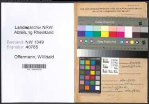 Entnazifizierung Willibald Offermann , geb. 04.02.1897 (Lehrer)