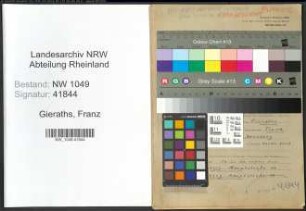 Entnazifizierung Franz Gieraths , geb. 13.02.1901 (Kaufmann)