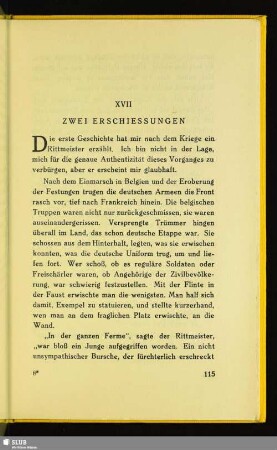 XVII Zwei Erschiessungen
