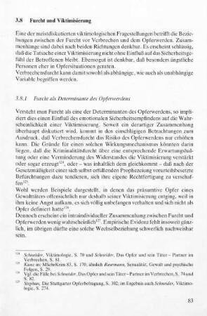 3.8 Furcht und Viktimisierung