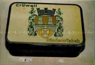 Blechdose für 250 g "Crüwell Diadem-Tabak, Gebr. Crüwell, Bielefeld"