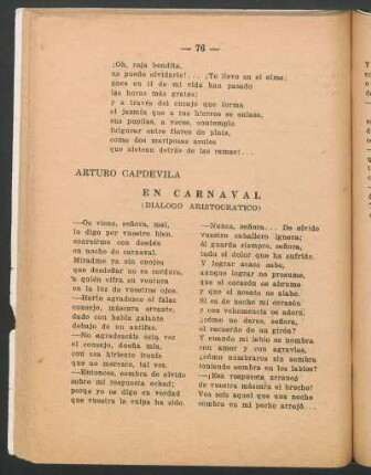 En carnaval : Diálogo aristocrático