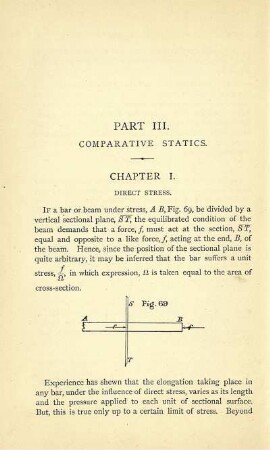 Part III. Comparative Statics. Chapter I. Direct stress.