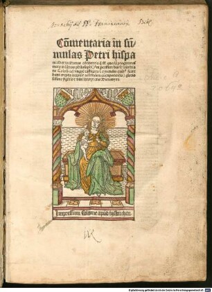 Commentum tractatuum Petri Hispani et tractatus libro Posteriorum Aristotelis correspondentis secundum processum bursae Laurentianae