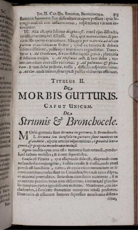 Titulus II. De Morbis Gutturis