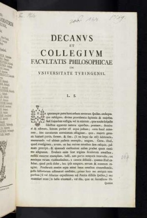 Decanus et Collegium Facultatis Philosophicae ...