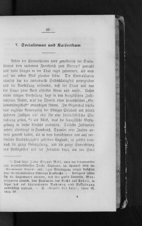 V. Socialismus und Kaiserthum.