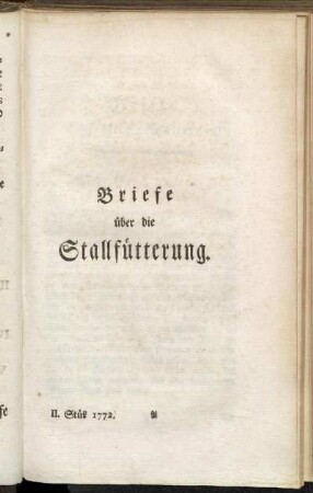 Briefe über die Stallfütterung