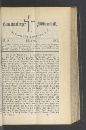 N° 19. Oktober. 1901