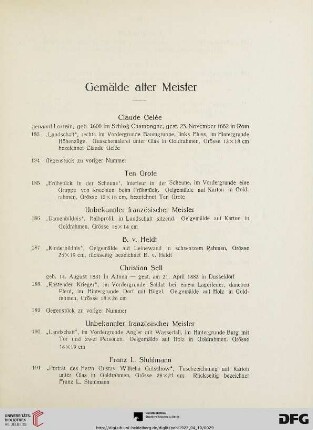 Gemälde alter Meister (Nr. 183-246)