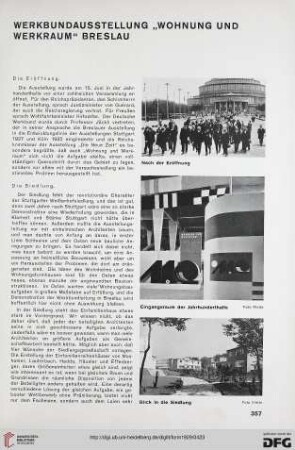 4: Werkbundausstellung "Wohnung und Werkraum" Breslau