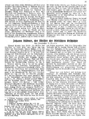 Johann Hübner, der Meister der Biblischen Geschichte