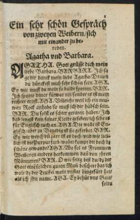 Agatha und Barbara.