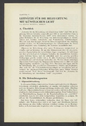 B. Die Beleuchtungsarten