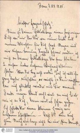 Brief vom 23.12.1905